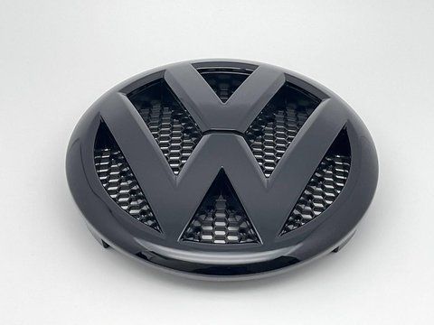 ЕМБЛЕМА РЕШЕТКИ РАДІАТОРА VOLKSWAGEN (Фольцваген) TRANSPORTER T5 165 MM (чорний глянець) (7E0853601, vw068 фото товару