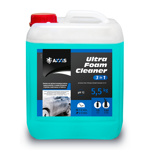Піна активна Axxis Ultra Foam Cleaner 3в1 каністра 5 л (axx-393) axx-393 фото товару