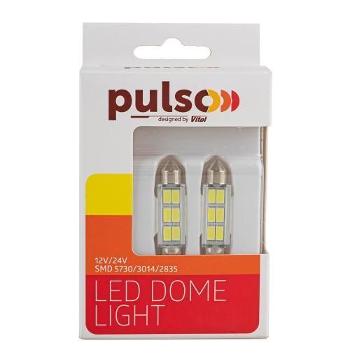 Лампа PULSO/софітні/LED SV8.5/T11x41mm/6 SMD-5730/9-18v/130Lm (LP-62041) LP-62041 фото товару