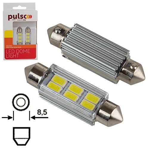 Лампа PULSO/софітні/LED SV8.5/T11x41mm/6 SMD-5730/9-18v/130Lm (LP-62041) LP-62041 фото товару