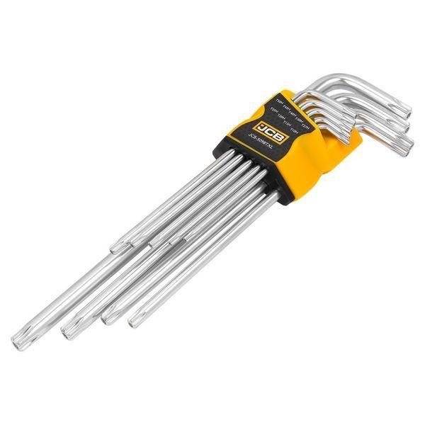 Haбіp Г-oбp. ключів TORX JCB Tools T10H-T50H подовжені з отвором 9шт JCB-5098TXL JCB-5098TXL фото товара