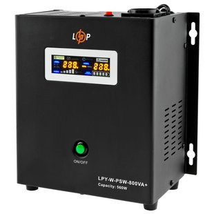 Джерело безперебійного живлення LogicPower LPY-W-PSW-800VA+ (560Вт)5A/15A, з правильною синусоїдою 12V, настінний LP4143 фото