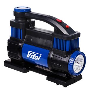 Компресор "ViTOL" К-70 150psi/25Amp /90л/2 циліндра /шланг 1,0+5,0м/клеми (К-70) К-70 фото