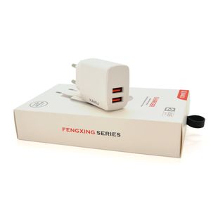 СЗУ AC100-240V iKAKU KSC-179 FENGXING, 2xUSB, 2.4A, White, Box KSC-179-FENGXING фото