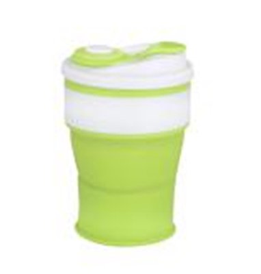 Чашка складана з кришкою зелена 350мл СИЛА 960570 фото