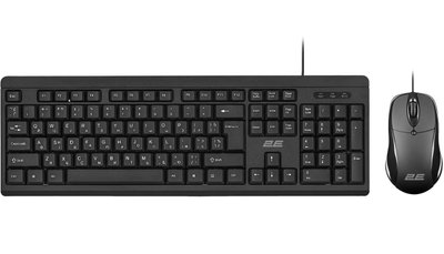 Комплект (клавіатура, мишка) 2E MK401 (2E-MK401UB_UA) Black USB 2E-MK401UB_UA фото