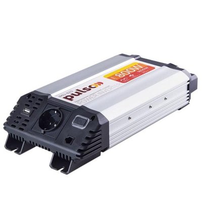 Перетворювач напруги PULSO/IMU-820/12V-220V/800W/USB-5VDC2.0A/мод.хвиля/клеми (IMU-820) IMU-820 фото