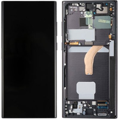 Дисплей Samsung SM-S908 Galaxy S22 Ultra (2022) у зборі з сенсором та рамкою Phantom Black service orig (L23520) L23520 фото