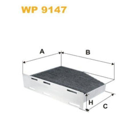 Фільтр салона Audi A3 II, Q3; Seat Alhambra II, Altea, Leon II, Toledo III; Skoda Octa Wix Filters (WP9147) WP9147 фото товара