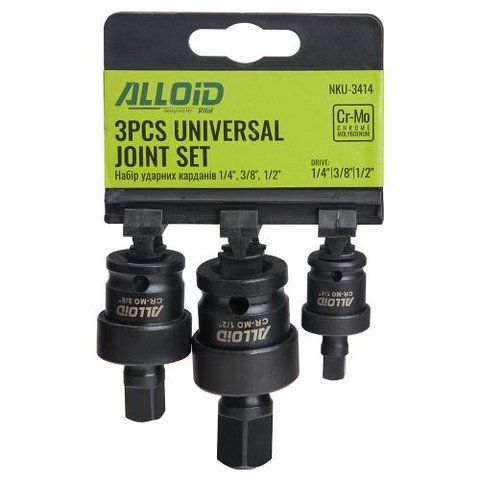 Alloid.Набор ударн карданов 1/4". 1/2". 3/8" NKU-3414 фото товара