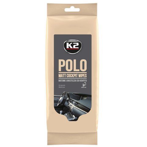 Серветки вологі K2 Polo Matt Wipes для очищення панелі приладів та пластикових деталей 24 шт. (K425) K425 фото товара