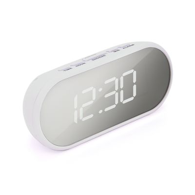 Електронний годинник VST-712Y Дзеркальний дисплей, будильник, живлення від кабелю USB, White VST-712Y/W фото