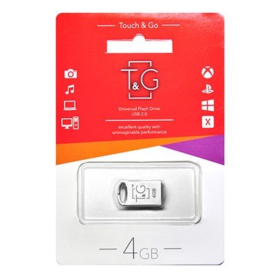Флеш-накопичувач USB 4GB T&G 105 Metal Series Silver (TG105-4G) TG105-4G фото
