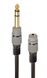 Аудіо-кабель Cablexpert 3.5 мм - 6.35 мм (F/M), 0.2 м, чорний (A-63M35F-0.2M) A-63M35F-0.2M фото 1