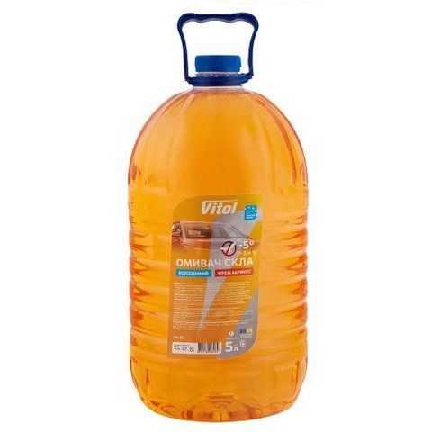 Омивач скла всесезонний VITOL "--5" Абрикоса 5л VV-53 фото товару