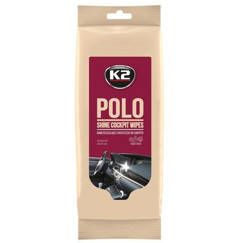 Серветки вологі K2 Polo Shine Wipes для очищення панелі приладів та пластикових деталей 24 шт. (K420) K420 фото товару