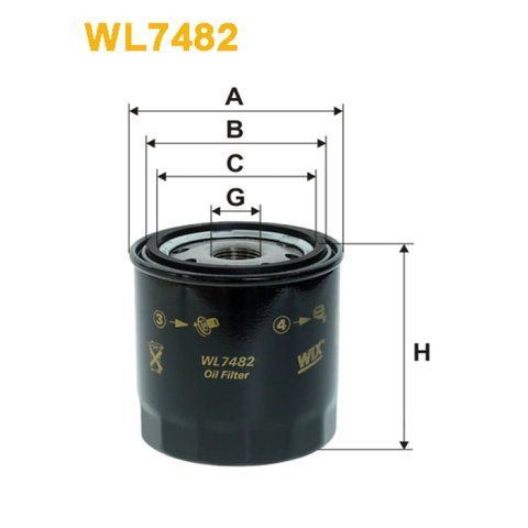 Фільтр оливи Nissan Navara, Pathfinder; Renault Laguna III, Megane CC, Megane III, Sce Wix Filters (WL7482) WL7482 фото товара