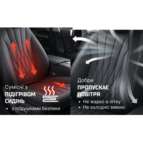 Набір чохлів V-8885 Bk повн к-т екошкіра чорні V-8885 Bk Full фото товару