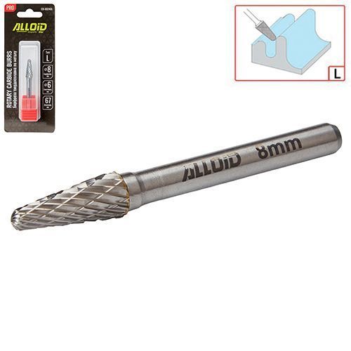 Alloid Pro. Борфреза твердосплавная по металлу, тип L, D-8мм, d-6мм, L-67мм CB-63248L фото товара