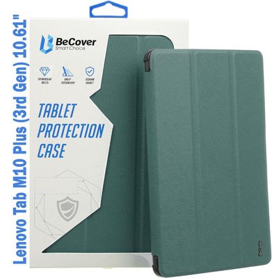 Чохол-книжка BeCover Soft Edge для Lenovo Tab M10 Plus TB-125F (3rd Gen)/K10 Pro TB-226 10.61" Dark Green (708368) 708368 фото