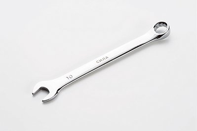 Ключ рожково-накидной полированный CrV 10мм СИЛА 201060 фото