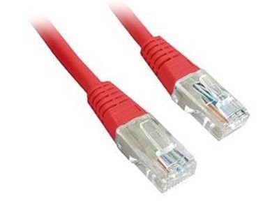 Патч-корд UTP Cablexpert (PP12-0.25M/R) літий, 50u "штекер із засувкою, 0.25 м, червоний PP12-0.25M/R фото