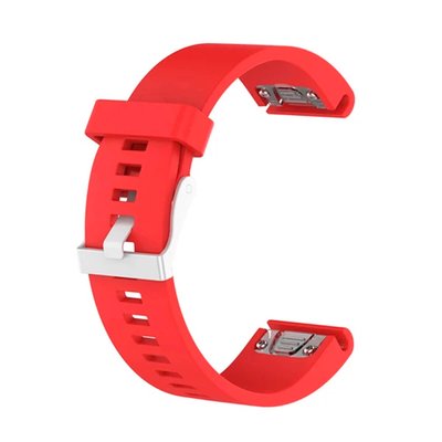 Ремінець для Garmin QuickFit 20 Smooth Silicone Band Red (QF20-SMSB-RED) QF20-SMSB-RED фото