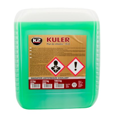 Рідина охолоджуюча K2 Kuler Long Life -35 °C G11 зелена 22 кг (W406Z) K20706 фото