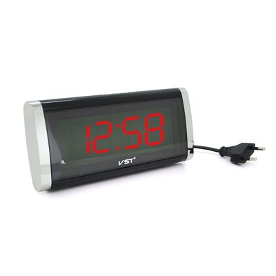 Електронний годинник VST-730, будильник, живлення від кабелю 220V, Red Light VST-730/R фото