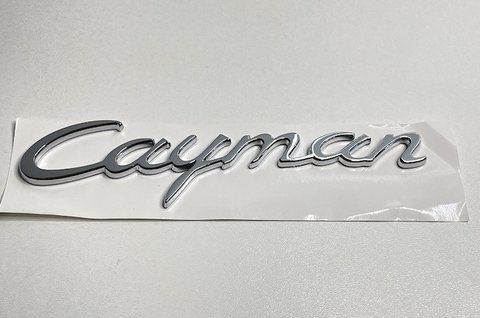 Емблема напис Cayman на Porsche (хром) po010 фото товару