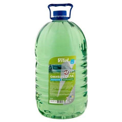 Омивач скла всесезонний VITOL "--5" Яблуко 5л VV-51 фото товару