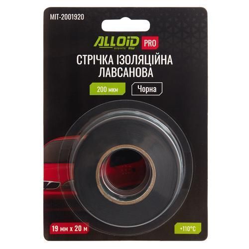 Alloid Pro. Стрічка ізоляційна лавсанова 200мкм (чорна) 19мм*20м, блістер MIT-2001920 фото товару