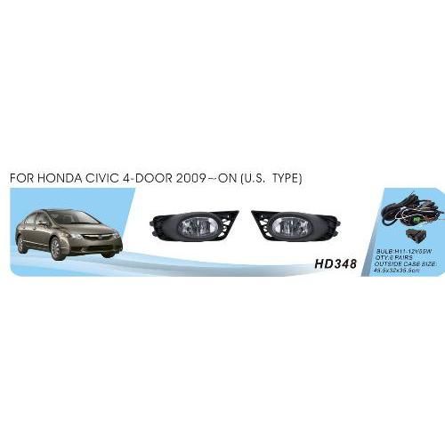 Фары доп.модель Honda Civic/2009-11/4-door/HD-348W/U.S TYPE/H11-12V55W/эл.проводка (HD-348) HD-348 фото