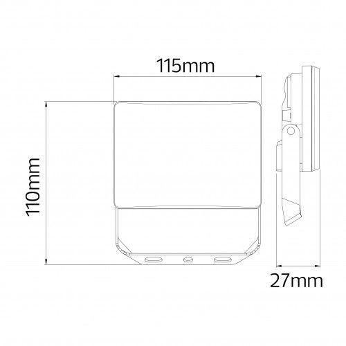 Прожектор SLIM LED 20W 6400K 2200Lm 170-265V IP65 білий YT25066 фото