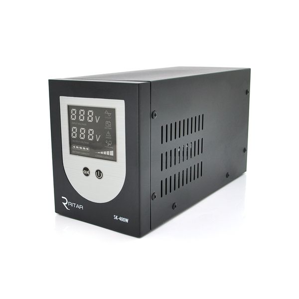 ДБЖ з правильною синусоїдою Ritar SK-600VA (400W), DC:145-275V, LCD-дисплей, 1Shuko socket, 12V під зовнішню батарею, струм заряду до 12А, Q4 RitarSK-400W фото