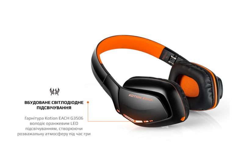 Bluetooth-гарнітура Kotion EACH B3506 Black/Orange (ktb3506bt) ktb3506bt фото
