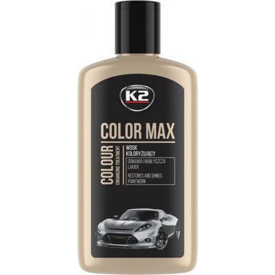 Поліроль восковий для кузова K2 Color Max чорний 250 мл (K020CAN) K20551 фото