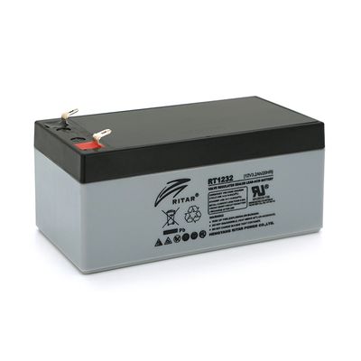 Акумуляторна батарея AGM RITAR RT1232, Gray/Black Case, 12V 3.2Ah (133 х 67х 59 (63) мм) Q10 RT1232 фото