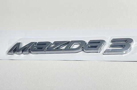 Емблема напис Mazda 3 на Mazda 140x15 mm (хром/нова) BHN151721 maz012 фото товару
