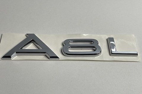 Емблема напис A8L на Audi хром au027 фото товару