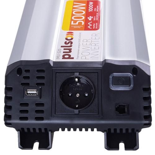 Преобраз. напряжения PULSO/IMU 520/12V-220V/500W/USB-5VDC2.0A/мод.волна/клеммы (IMU-520) IMU-520 фото