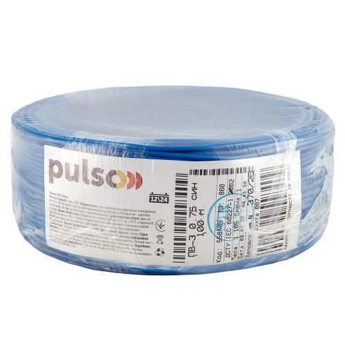 Гнучкий провід PULSO ПВ-3 0,75 мм2, синій, бухта 100 м P12021 фото товару