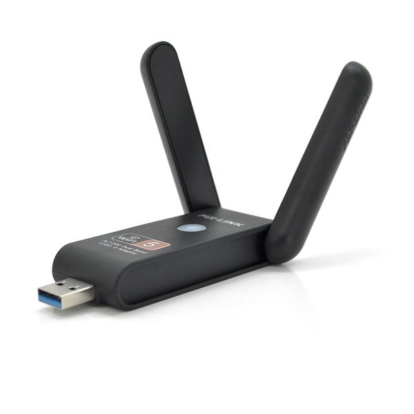 Беспроводной сетевой адаптер Wi-Fi-USB3.0 Merlion LV-UAC15, RTL8812BU, с 2-мя антеннами 10см, 802.11bgn, 1200MB, 2.4 GHz, Blister Q20 LV-UAC15-RTL8812BU фото