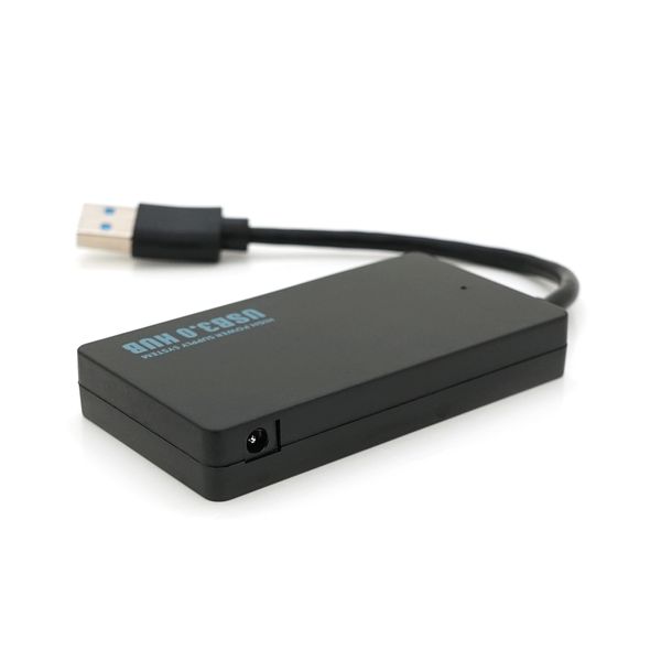 Хаб USB 3.0, 4 порту, плоский, чорний, підтримка до 2TB, кабель 0,14м, Блистер YT-3HF4/2TB фото