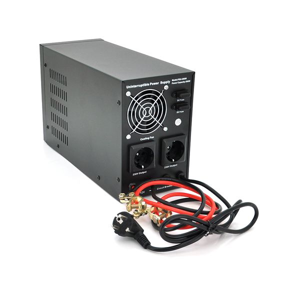 ДБЖ з правильною синусоїдою Ritar SK-800VA (500W), DC:145-275V, LCD-дисплей, 2Shuko socket, 12V, під зовнішню батарею, струм заряду до 15А, Q2 Ritar SK-800VA (500W) фото