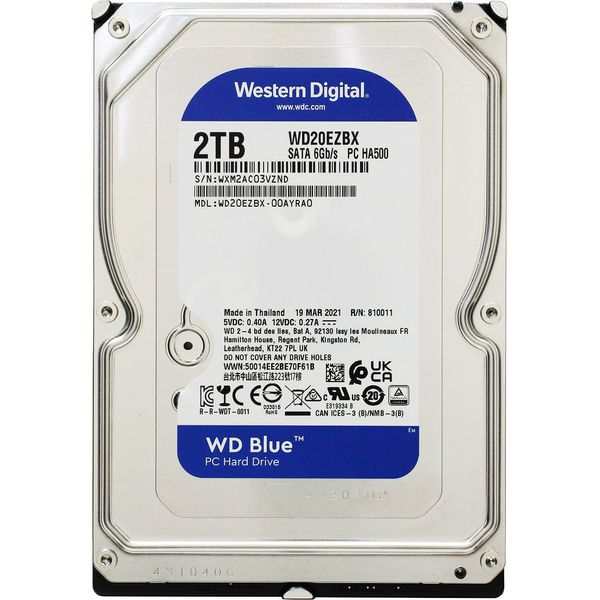 Накопичувач HDD SATA 2.0TB WD Blue 7200rpm 256MB (WD20EZBX) WD20EZBX фото