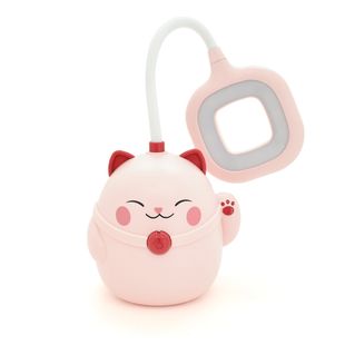 Гнучка настільна лампа PINK CAT з органайзером СS-290-3, 2 режими, 4,2V 600mAh. 3 години роботи, 42см, 200гр, Box SW-290-3-P фото