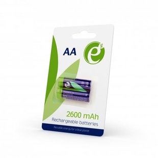 Аккумулятор EnerGenie AA/HR6 NI-MH 2600 mAh BL 2 шт EG-BA-AA26-01 фото