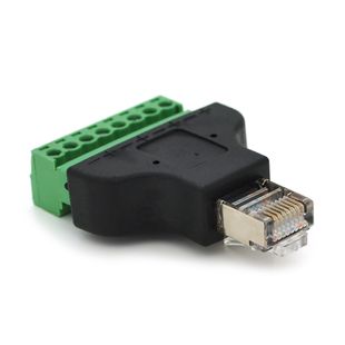 Клемна колодка 8-розрядна + RJ45 8P8С тато, екранована YT-00843 фото