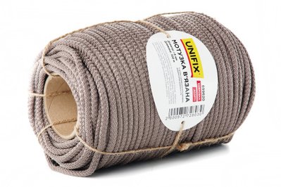 Мотузка в'язана 8мм, 100м ковровка(асорті) UNIFIX 699620 фото